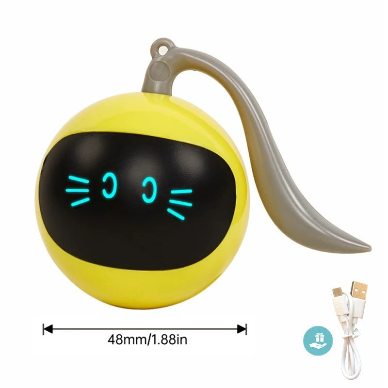 Pet AI Smart Cats Toy Usb Rechargeable Rotation Petanque Ball Automatically Avoid Obstacles Toys Interactive Games Fun Cat Ball