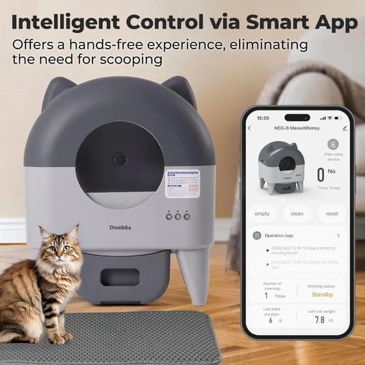 Extra Large Self-Cleaning Kattenbak - APP-Controlled Smart Sensors Meerdere Katten