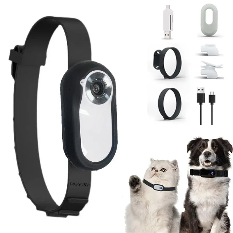 Pet mobile camera collar is small and convenient to carry around It is suitable for fishing cycling flying and for cats and dogs