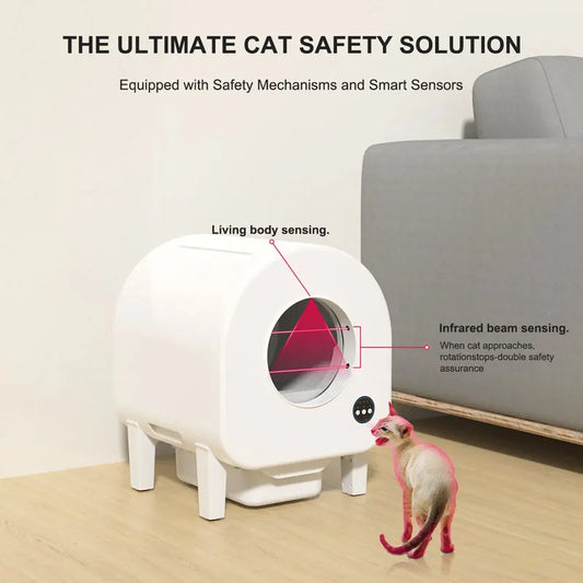 2025 New Hot Selling 68L Large Space Air Self Cleaning  Wholesale OEM Smart Automatic Cat Toilet Custom Litter Boxes for Cats