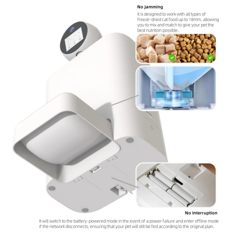 AI Intelligent Feeder 3.5L - Smart Pet Feeder Cloud Storage APP Control