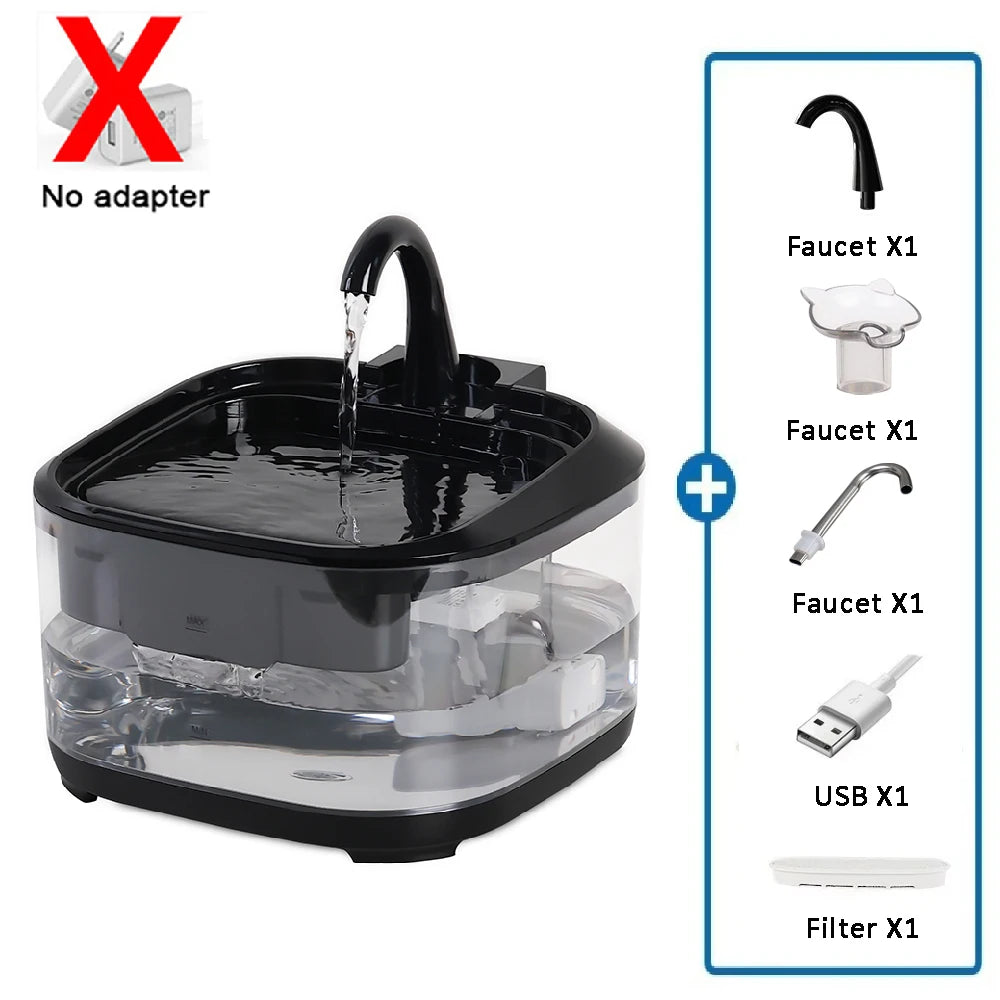 4.5L Large Capacity Canine Cat Dog Pet Circulating Filter Pet Fountain Feeder Automatic Water Dispenser with USB Port for Pets
