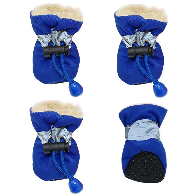 Pet Dogs Winter Shoes Rain Snow Waterproof Booties Socks Rubber Anti-slip Shoes For Small Dog Puppies Footwear Pet Products Cute