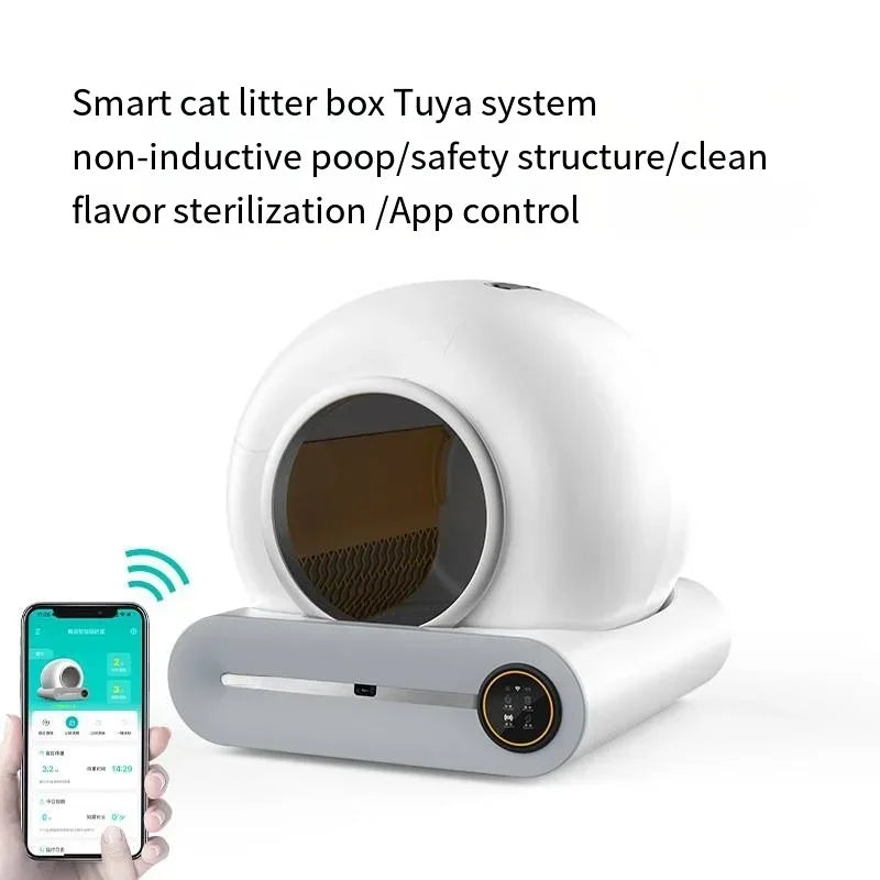 Automatic Smart Cat Litter Box Closed Cat Litter Box Self Cleaning Application Control Ionic Fragrance Pet Toilet Trash New