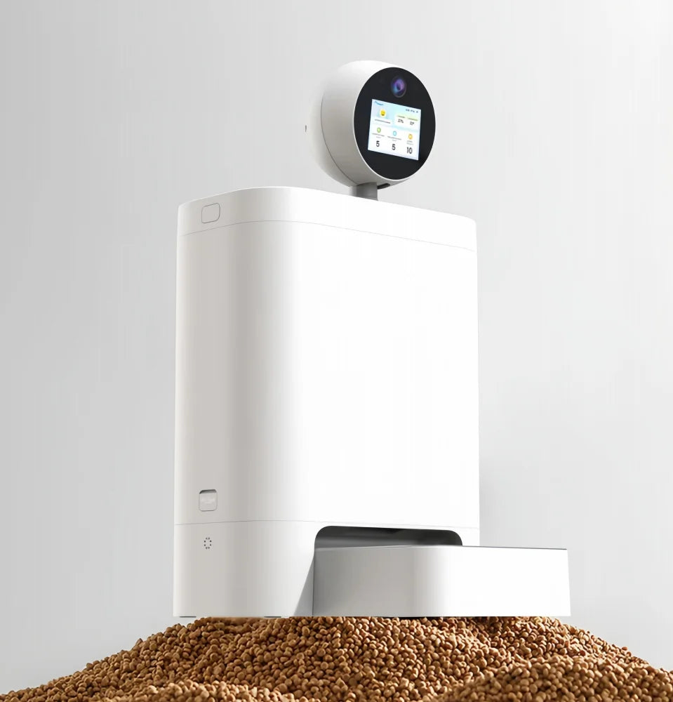 Factory Direct Smart Pet Feeder AI Camera Robot Auto Cat Dog Food Dispenser with App Control for Home Travel