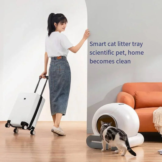 Automatic Smart Cat Litter Box Closed Cat Litter Box Self Cleaning Application Control Ionic Fragrance Pet Toilet Trash New
