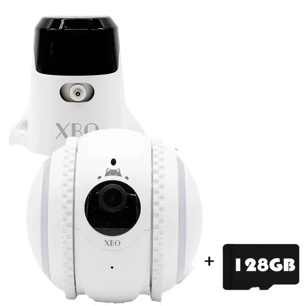 Pet Cat Camera XBO R2 Companion Robot HD Intelligent Voice Recognition Robot AI Wifi Camera Pet Recognition Auto Alarma Robocam