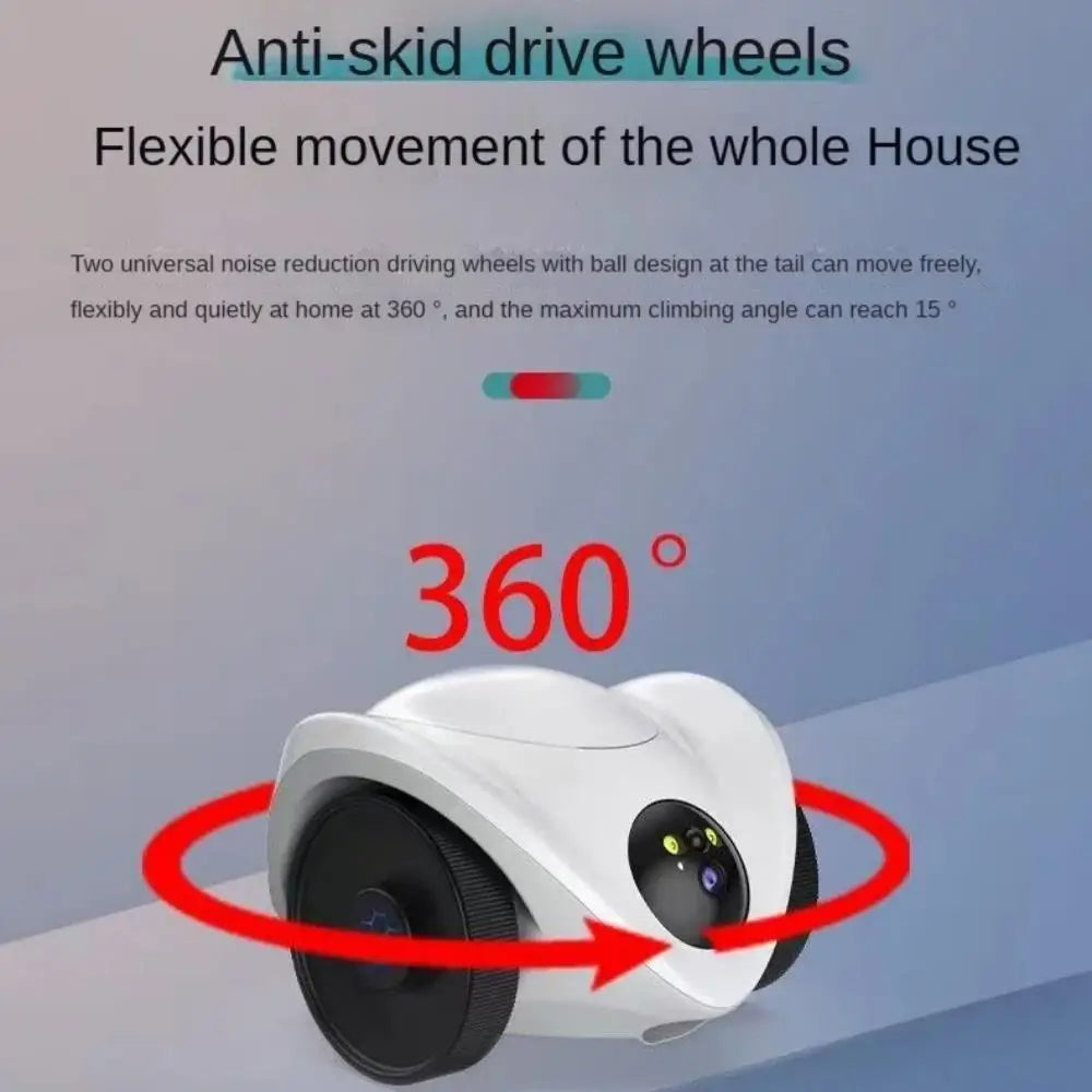 Dual Lens Wifi Camera Robot Pet Interactive Feeder Cam Mobile Auto Tracking Colour Night Vision Two-Way Audio Home CCTV Cameras