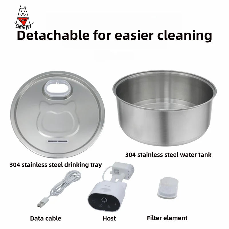 Popular 8L Rechargeable Pet Products Automatic Pet Water Dispenser Intelligent Operation Cat Drinking Cordless Water Fountain