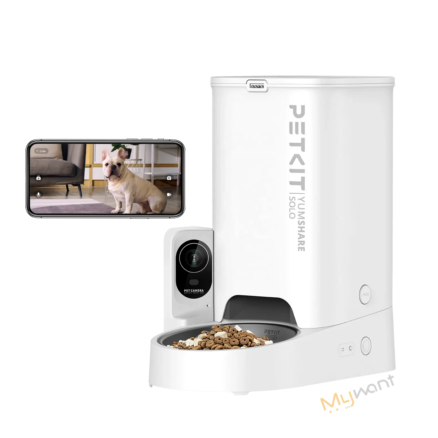 2025 PETKIT YumShare SOLO AI Pet Feeder - Remote Monitoring Camera