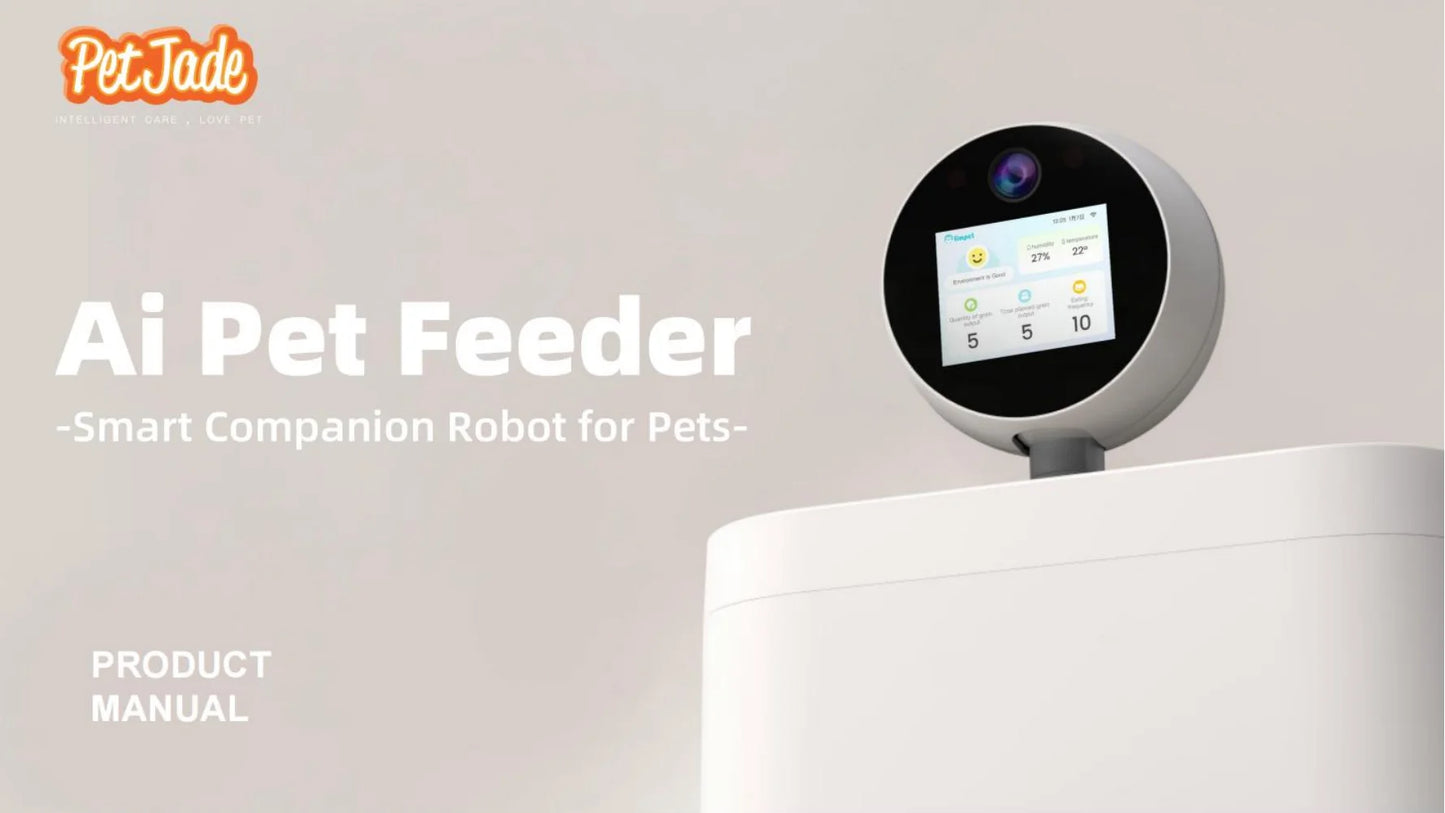Factory Direct Smart Pet Feeder AI Camera Robot Auto Cat Dog Food Dispenser with App Control for Home Travel