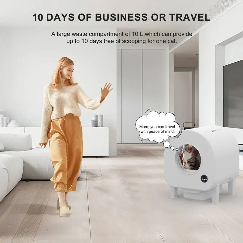 2025 New Hot Selling 68L Large Space Air Self Cleaning  Wholesale OEM Smart Automatic Cat Toilet Custom Litter Boxes for Cats