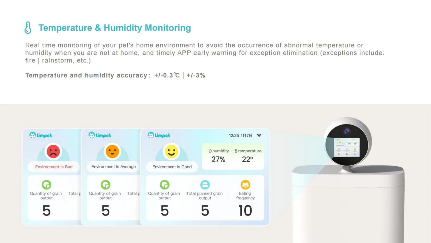Factory Direct Smart Pet Feeder AI Camera Robot Auto Cat Dog Food Dispenser with App Control for Home Travel